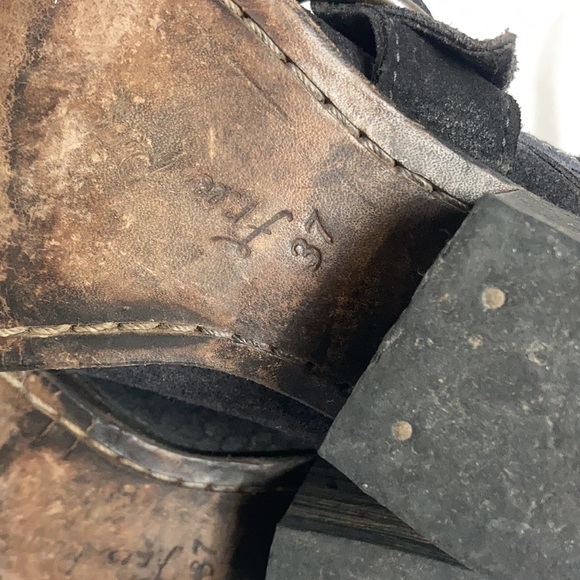 Free People Tortuga black boho snakeskin ankle booties size EU37 - Picture 8 of 14